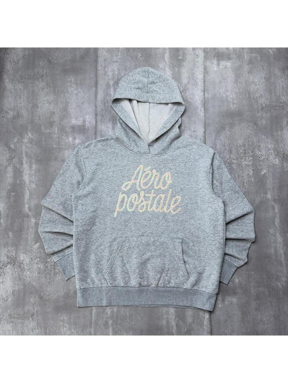 Y2K Grey Aeropostale Grunge Skater Hoodie